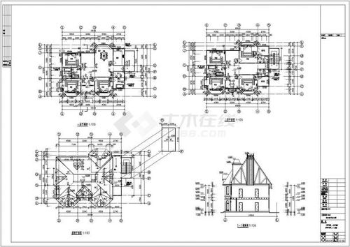 某维多利亚风格木结构房子建筑设计施工图